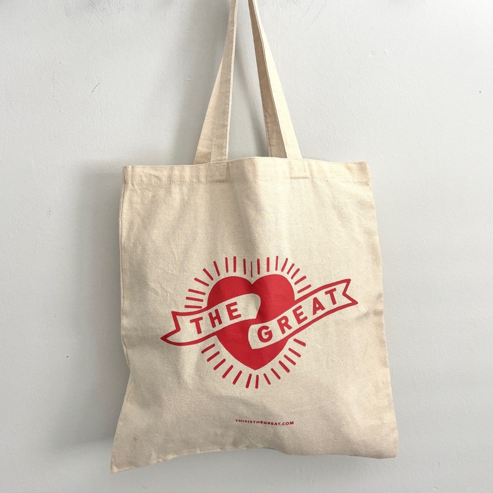 The Great. Red Heart Canvas Tote Bag / This Is The Great